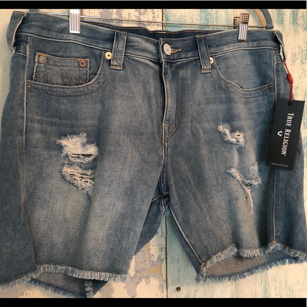 True Religion “Jayde” distressed Shorts